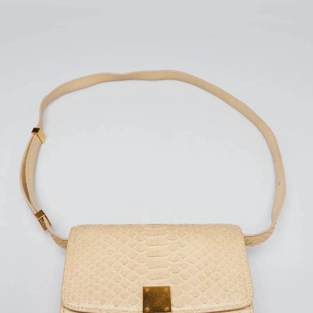 Celine Beige Python Mini Box Bag - image 5